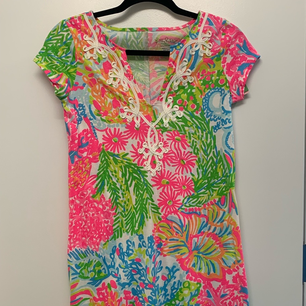 NWT Lilly Pulitzer Brewster Dress, Lovers Coral-XS